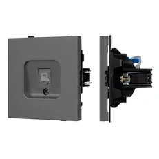 Изображение Компьютерная розетка RJ-45 Cat.6 Arlight TENDO, графитовый soft-touch 054593
